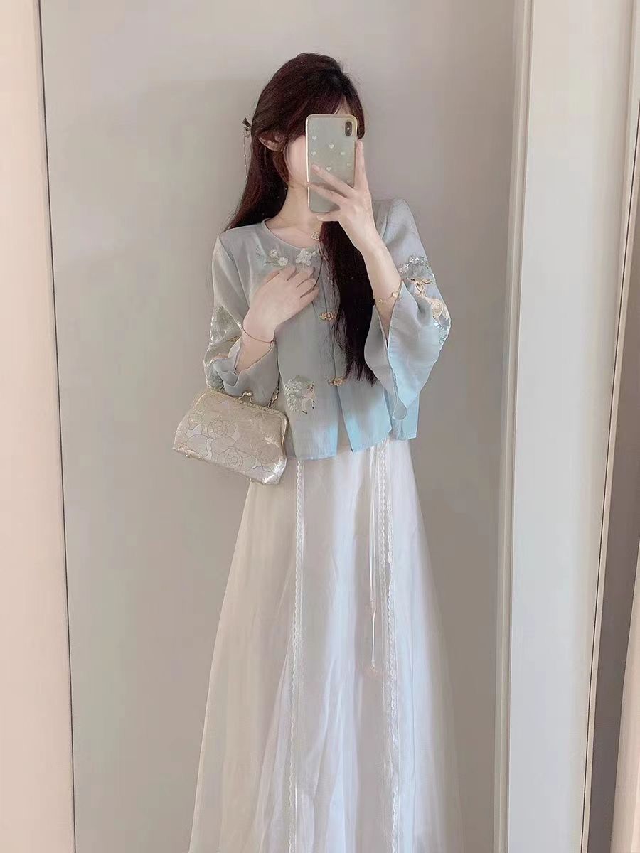 Chinese new hanfu tea suite-upper clothes
