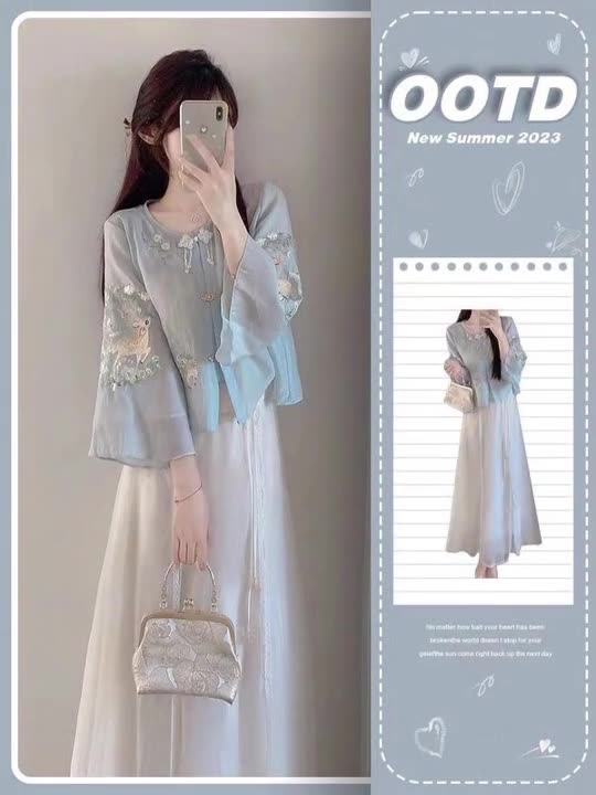 Chinese new hanfu tea suite-upper clothes