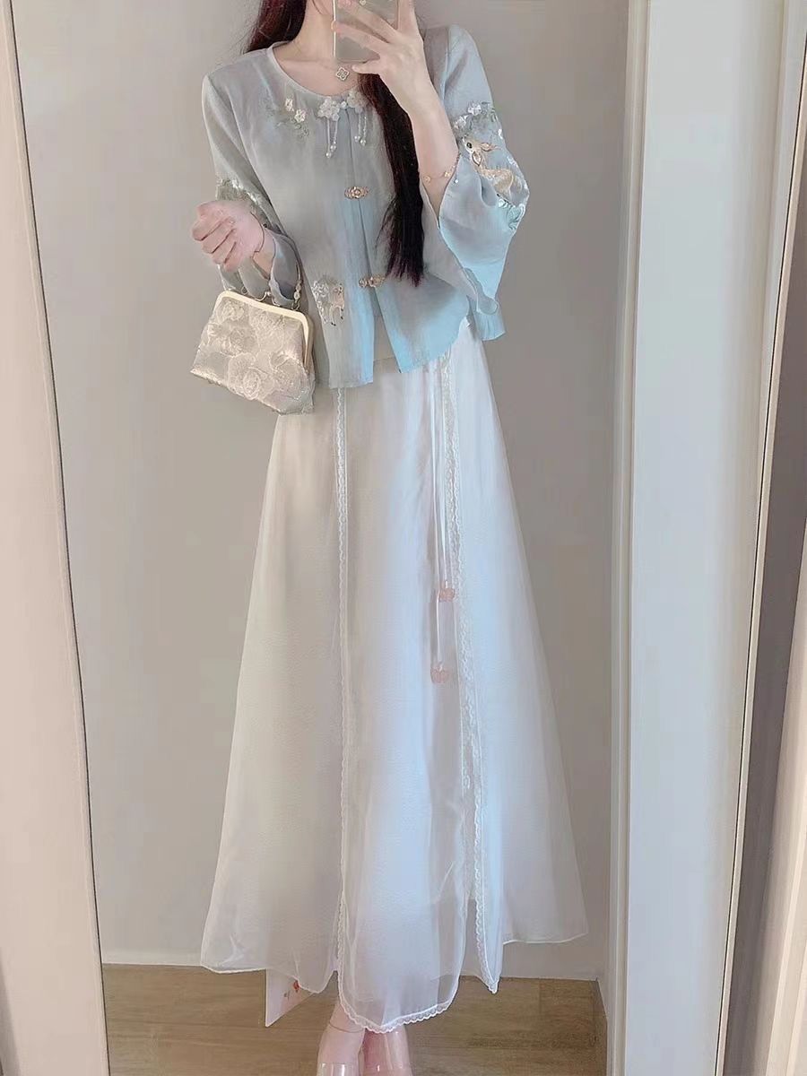 Chinese new hanfu tea suite-upper clothes