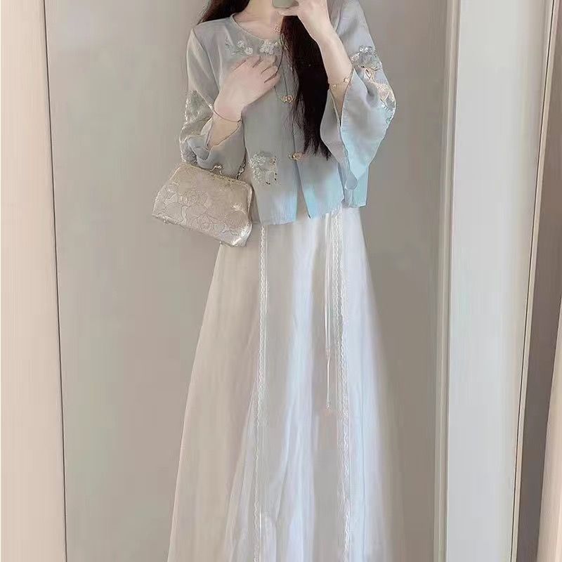 Chinese new hanfu tea suite-upper clothes